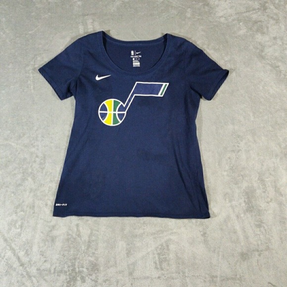Nike Shirt Womens Medium Blue Utah Jazz Dry Fit‎ Basketball Sportswear - Picture 1 of 7